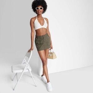 Wild Fable Cargo Mini Skirt- Green